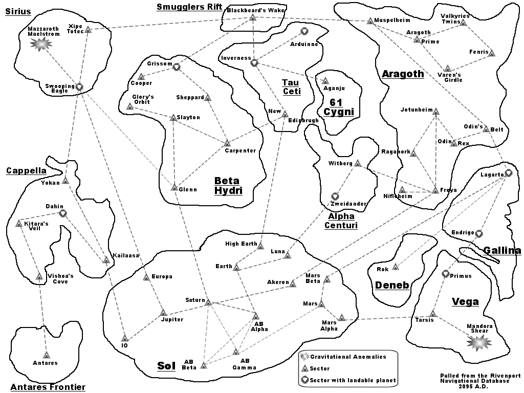 Earth And Beyond Map The Earth And Beyond Galaxy Map - Rivenport Commission Edition